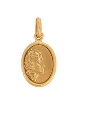Medalha Coleção Amalianos disponível em Prata e Prata Plaqueada a Ouro.