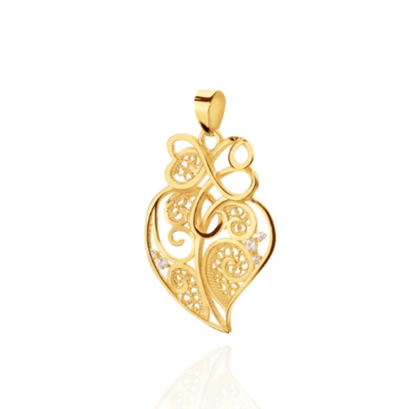 Coração Filigrana Saudade