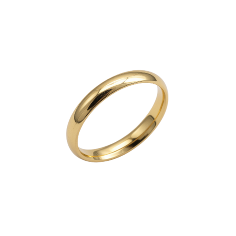 Aliança Meia-cana 3mm